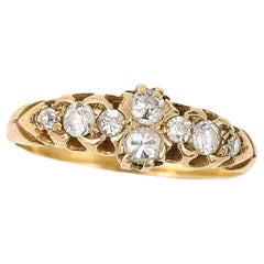 Bague jonc du début du 20e siècle en or 18 carats avec diamants taille européenne, vers 1910 