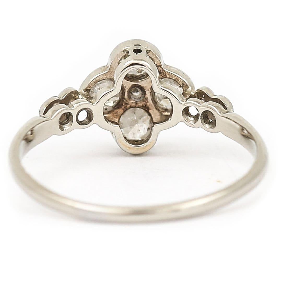 Early 20th Century 18ct White Gold and Platinum Four Stone Ring, Circa 1910 4