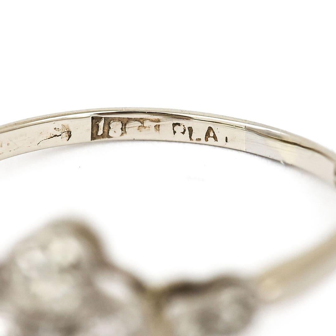 Early 20th Century 18ct White Gold and Platinum Four Stone Ring, Circa 1910 1