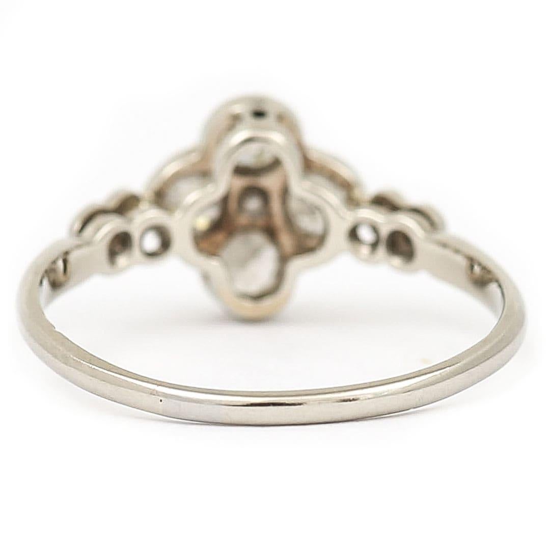 Early 20th Century 18ct White Gold and Platinum Four Stone Ring, Circa 1910 3