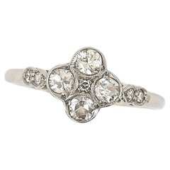 Early 20th Century 18ct White Gold and Platinum Four Stone Ring, Circa 1910