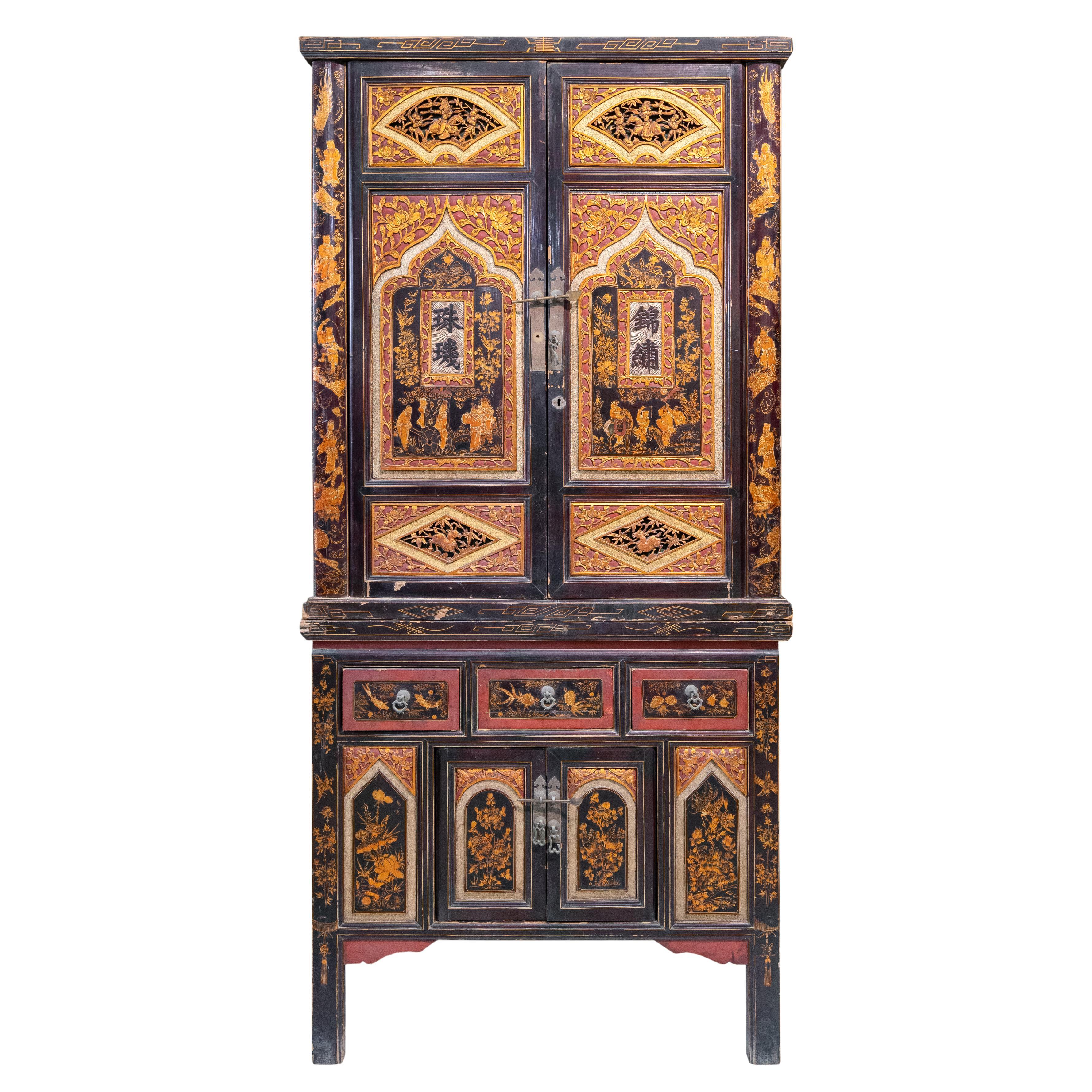 Early 20th Century 2-Tier Cabinet from Fujian, China For Sale