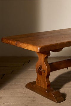 Early 20th century 2.5m Solid oak dining table