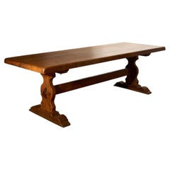 Early 20th century 2.5m Solid oak dining table