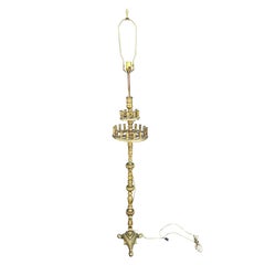 Anfang des 20. Jahrhunderts 27-Light Gothic Cast Brass Floor Lamp Candelabra Torchere