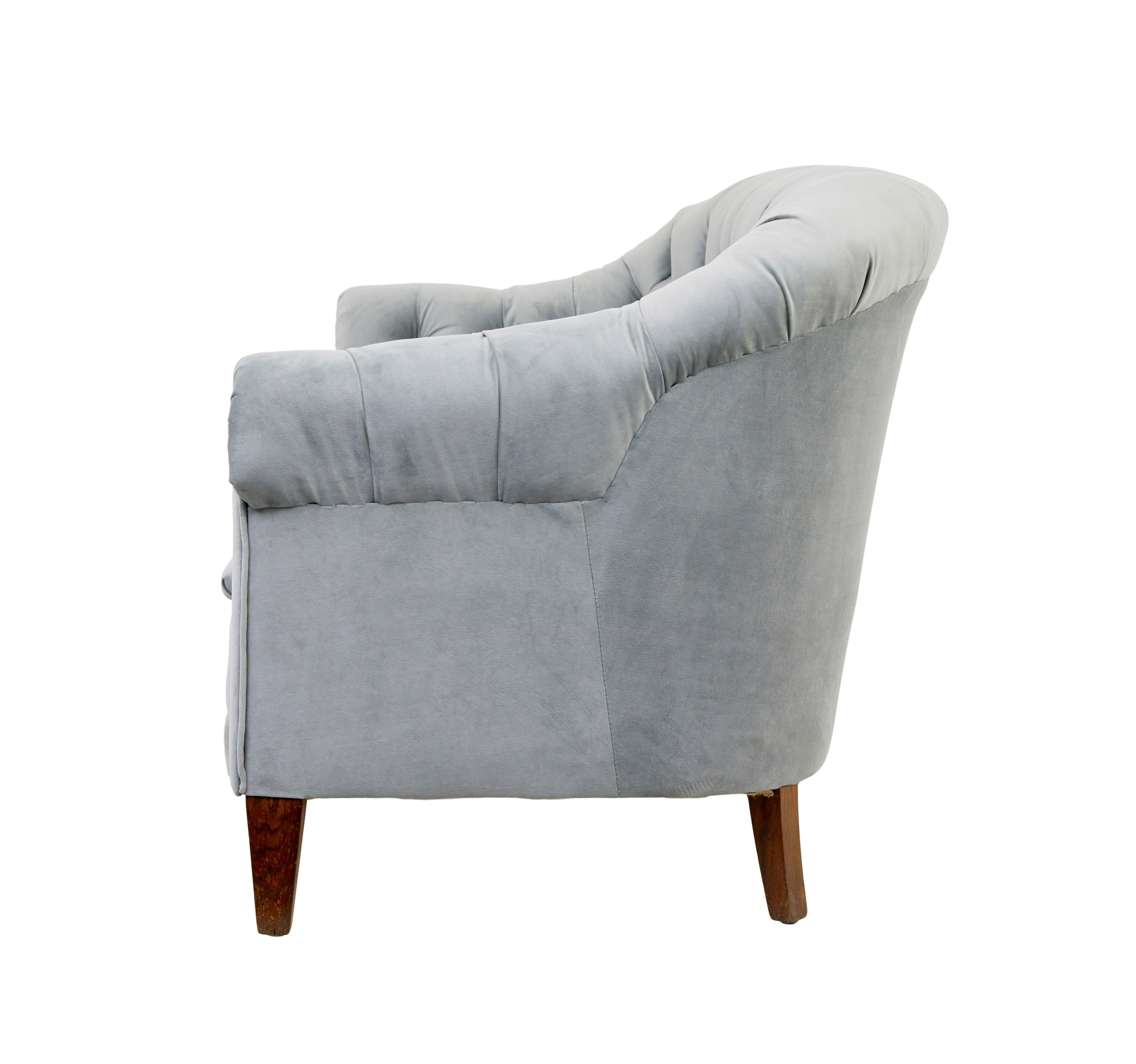 Fait main Ensemble de salon 3 pièces à dossier boutonné du début du 20e siècle en vente