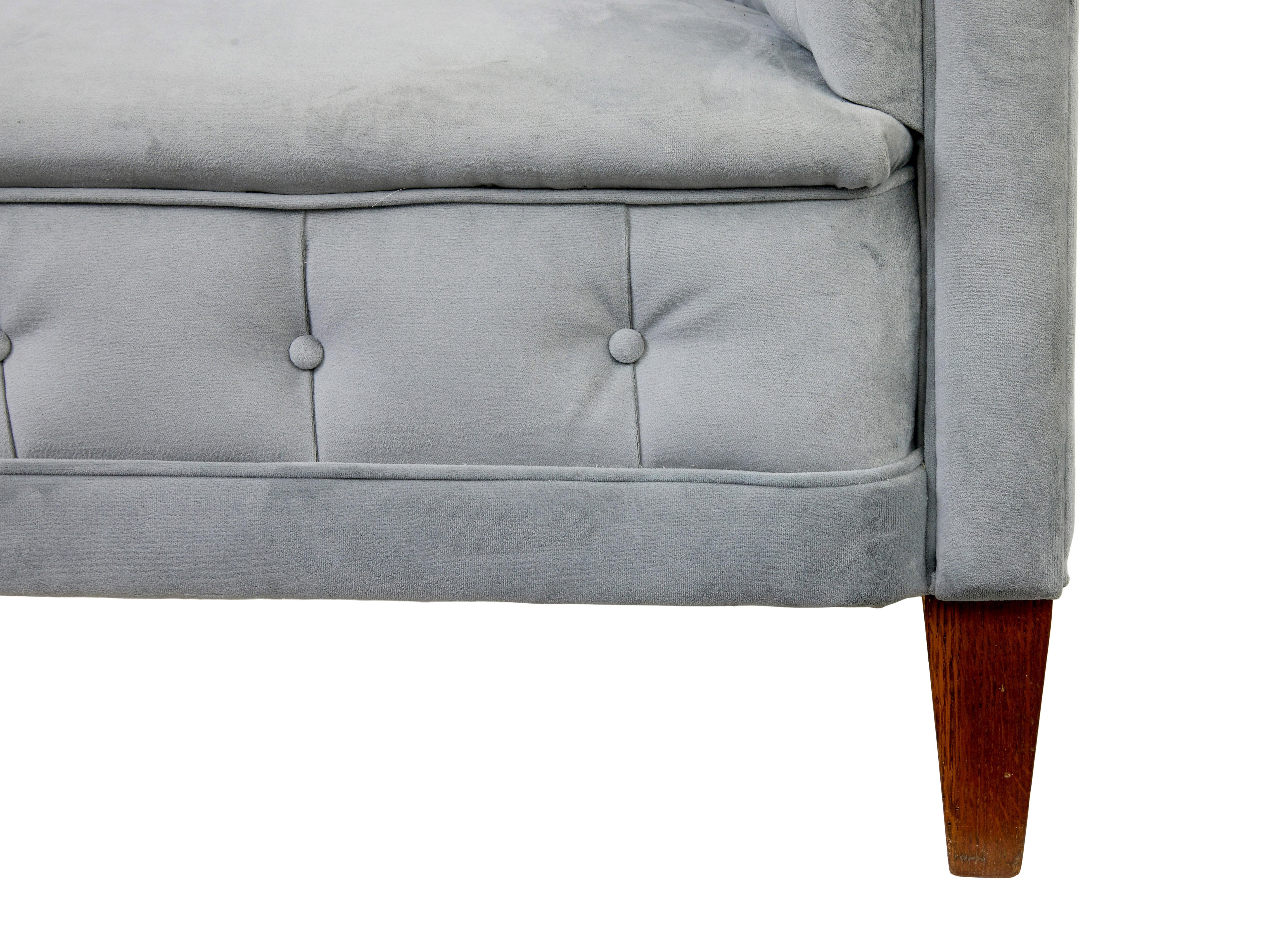 Ensemble de salon 3 pièces à dossier boutonné du début du 20e siècle en vente 1