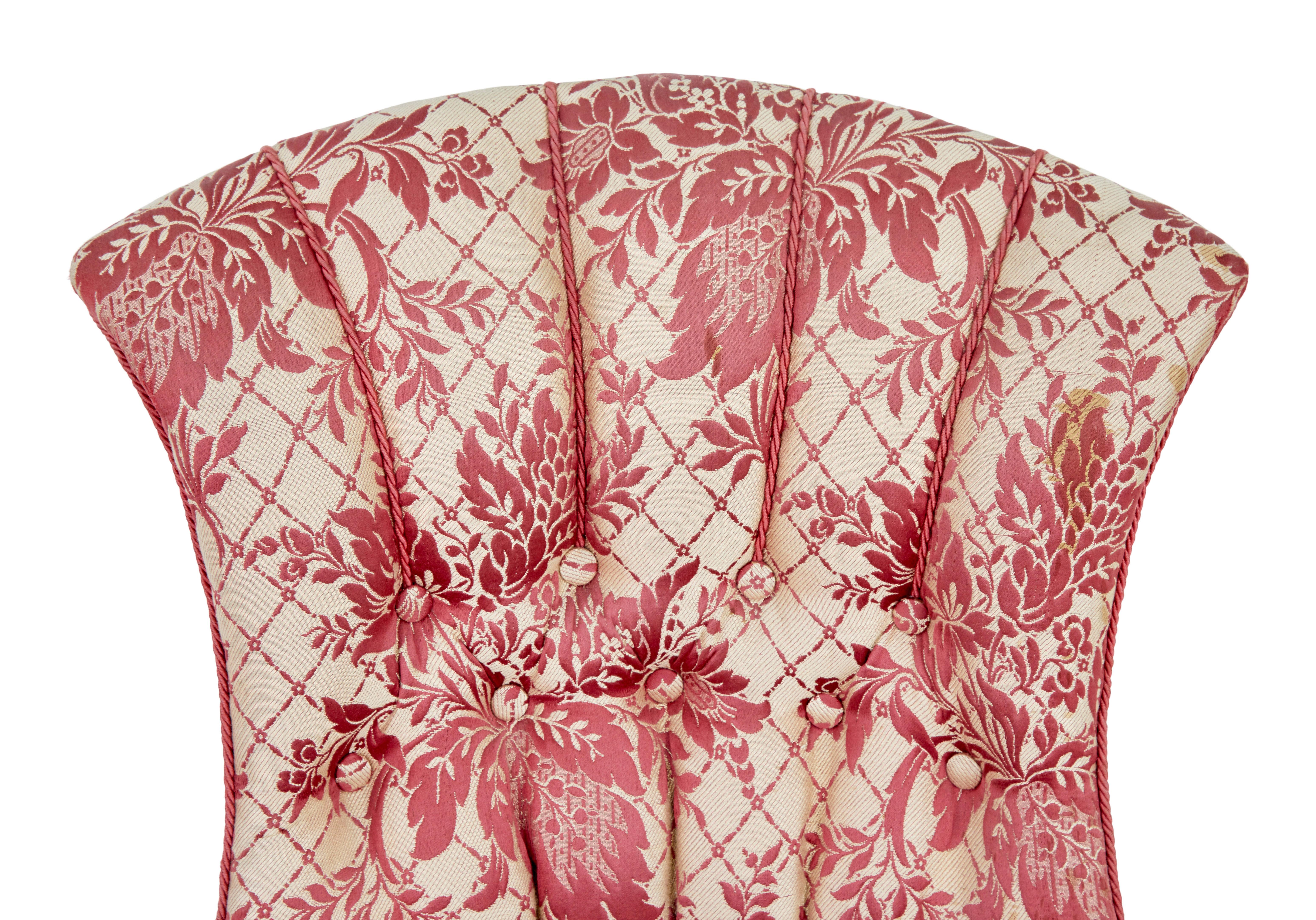Fabric Early 20th century 3 piece upholstered salon suite For Sale