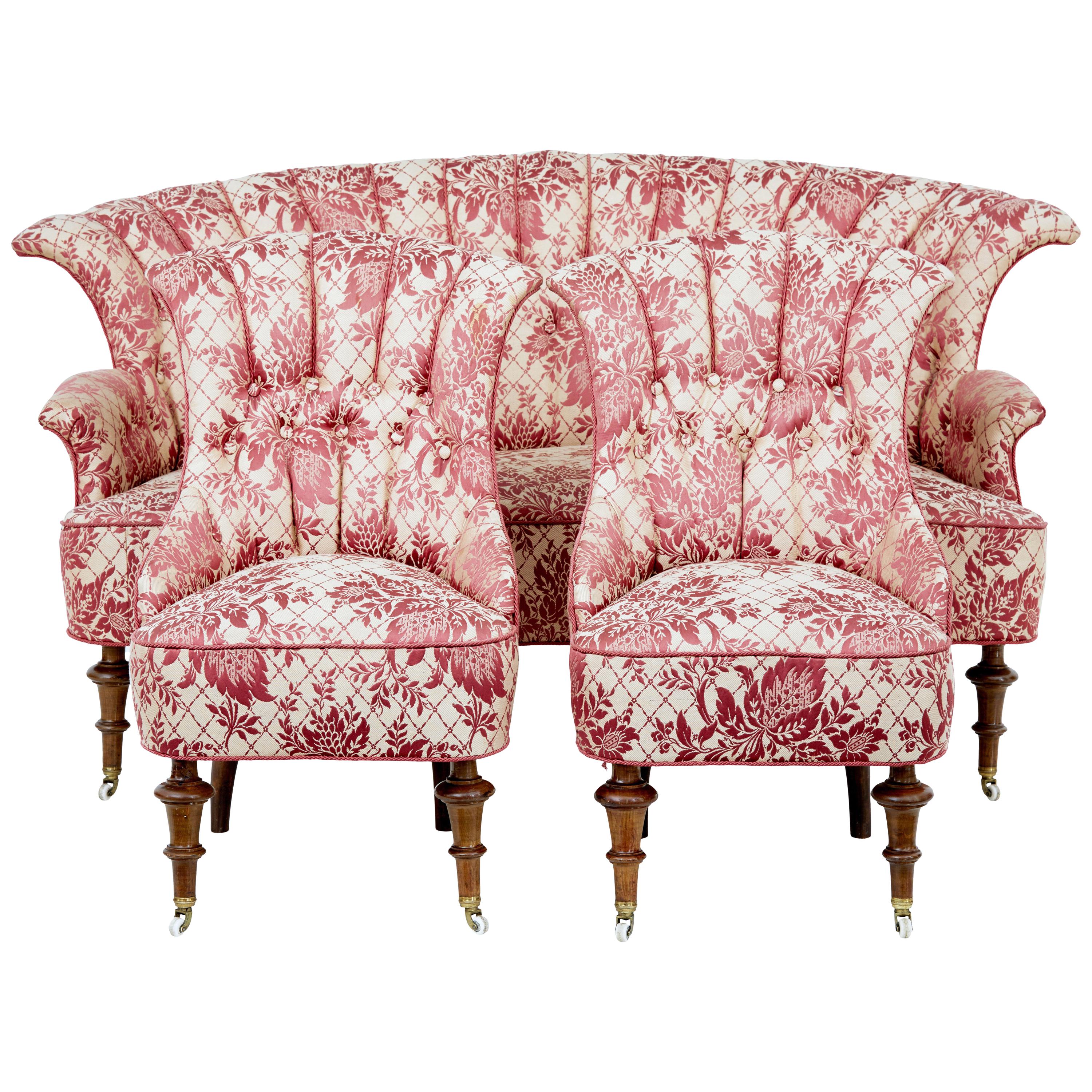 Early 20th Century 3-Piece Upholstered Salon Suite