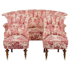 Early 20th century 3 piece upholstered salon suite