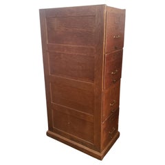 Early 20th Century 4-Drawer Oak Filing Cabinet