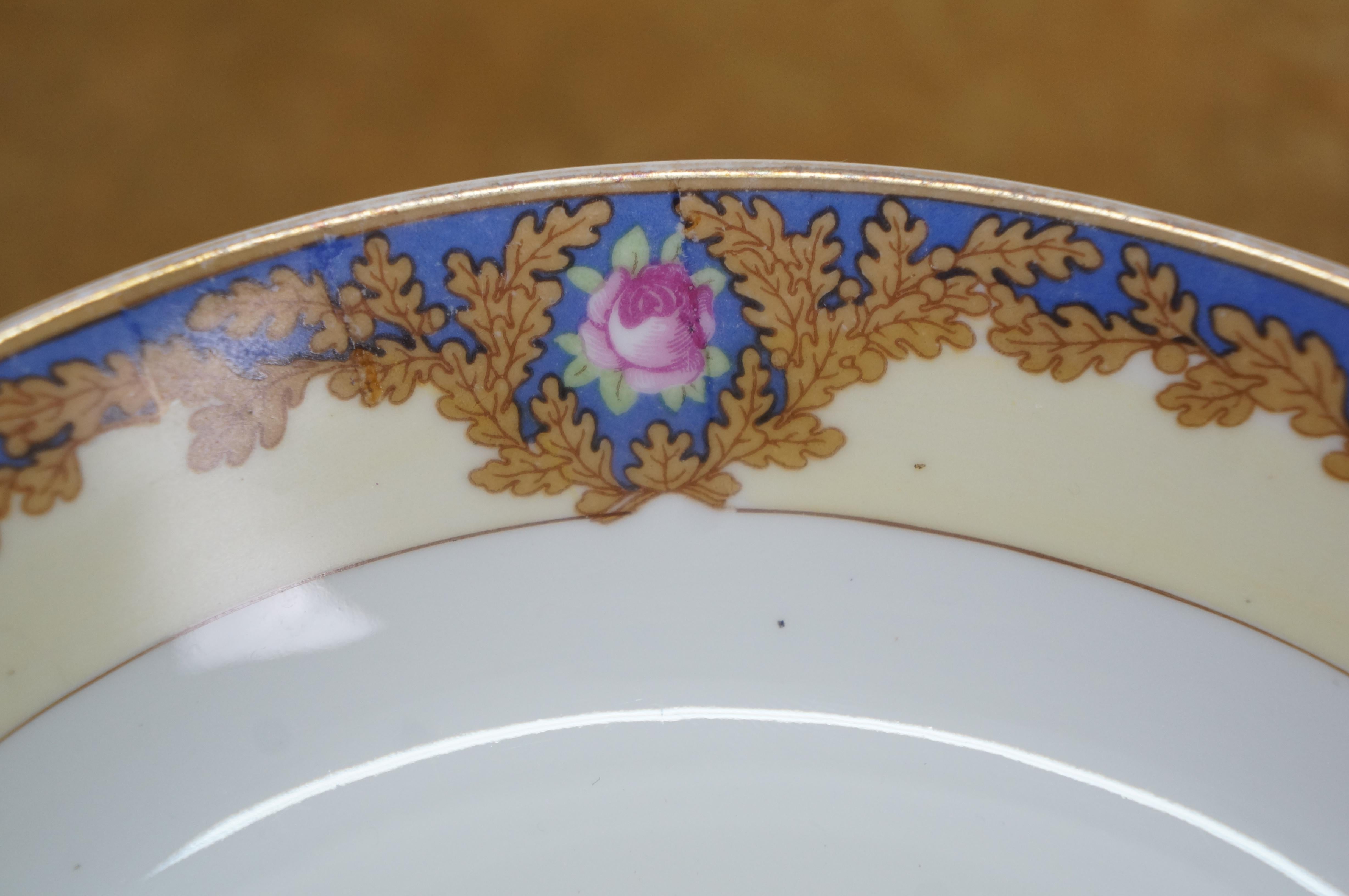 Early 20th Century 68 Pc Royal Bayreuth Beverly Floral Rose Dinnerware China Set For Sale 5