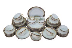 Early 20th Century 68 Pc Royal Bayreuth Beverly Floral Rose Dinnerware China Set