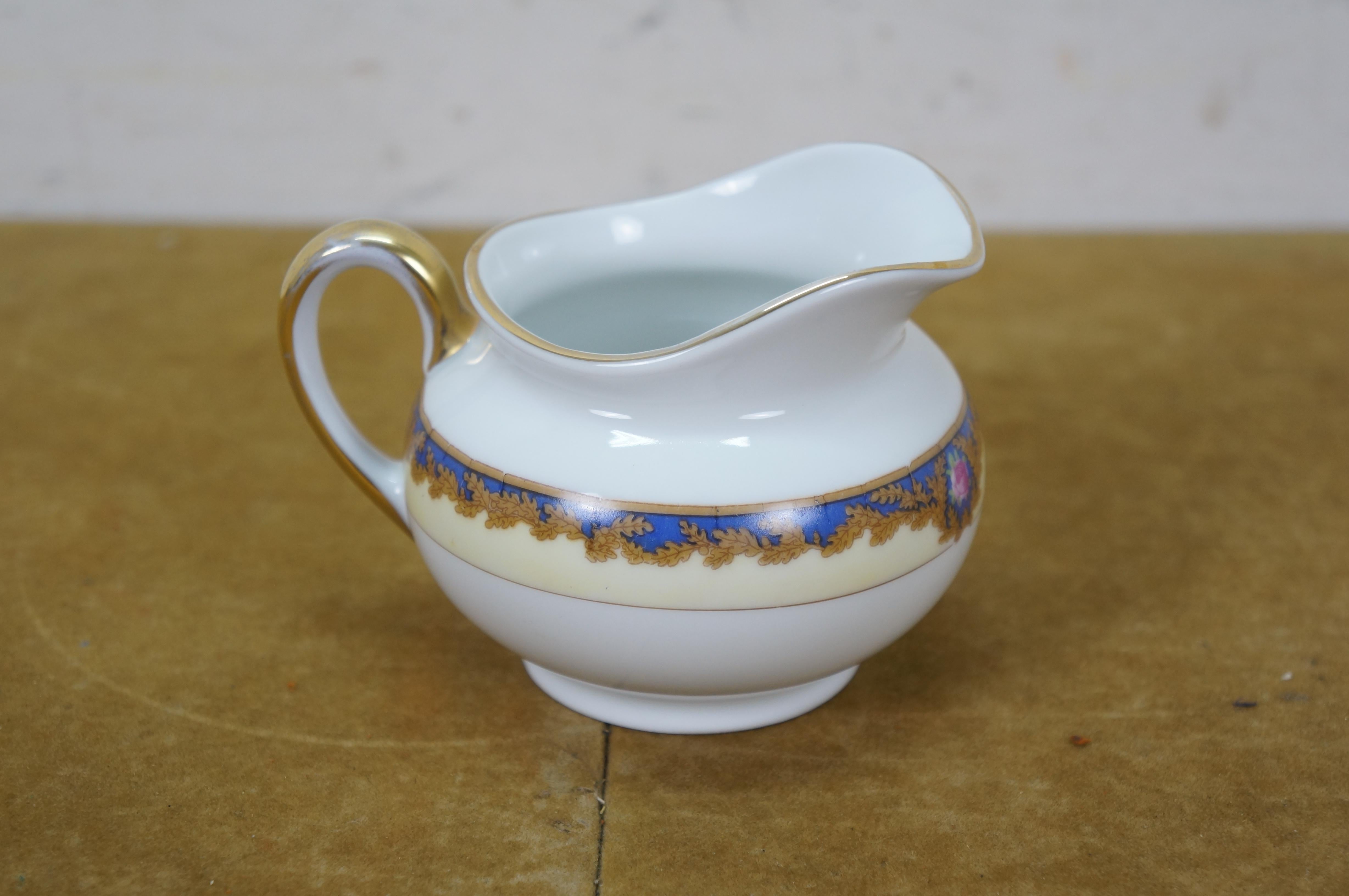 Early 20th Century 68 Pc Royal Bayreuth Beverly Floral Rose Dinnerware China Set In Good Condition For Sale In Dayton, OH