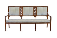 Early 20th century 7 piece carved walnut empire revival suite
