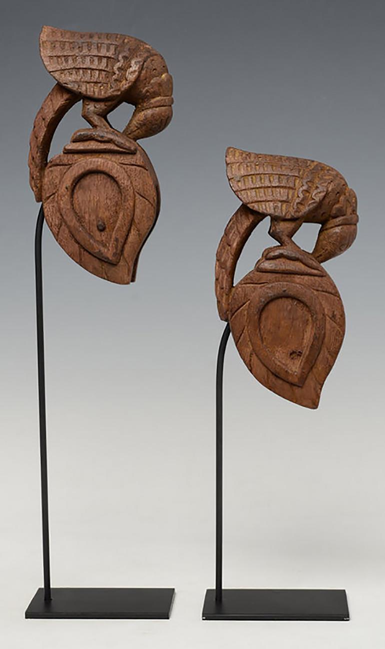 Early 20th Century, A Pair of Burmese Wooden Textile Tools in the Form of Bird 6