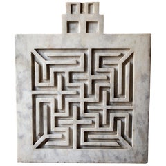 Early 20th Century Abstract Labyrinthine Marble Sculpture for Garden or Internal