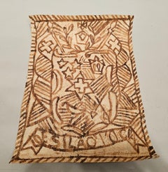 Early 20th Century Abstract Tonga Tapa Cloth Aboriginal Art Of South Pacific