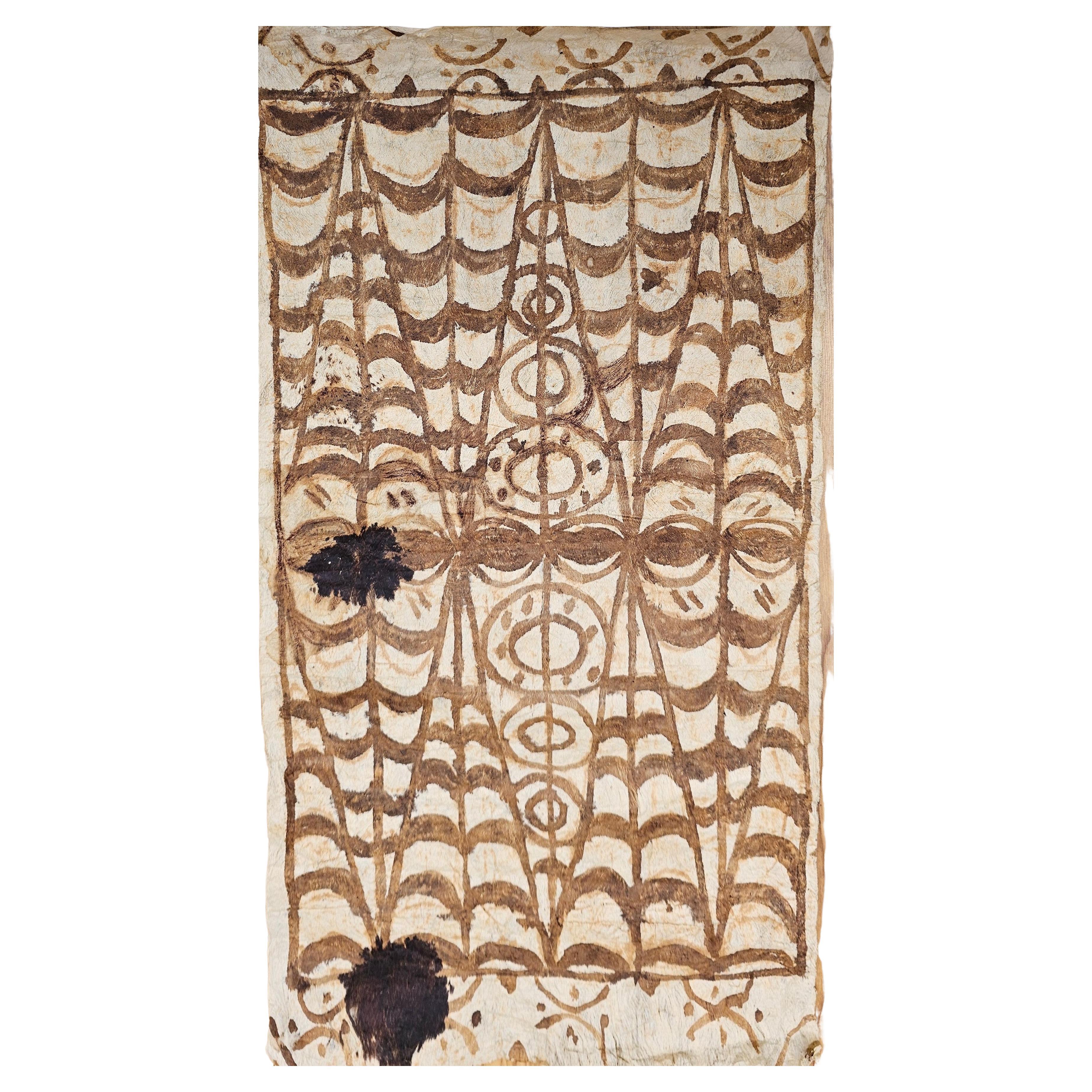 Frühes 20. Jahrhundert Abstraktes Tonga-Tapa-Tuch im Angebot