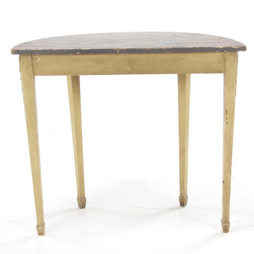 Early 20th Century Adam Style Demilune Console Table 3