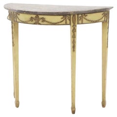Early 20th Century Adam Style Demilune Console Table