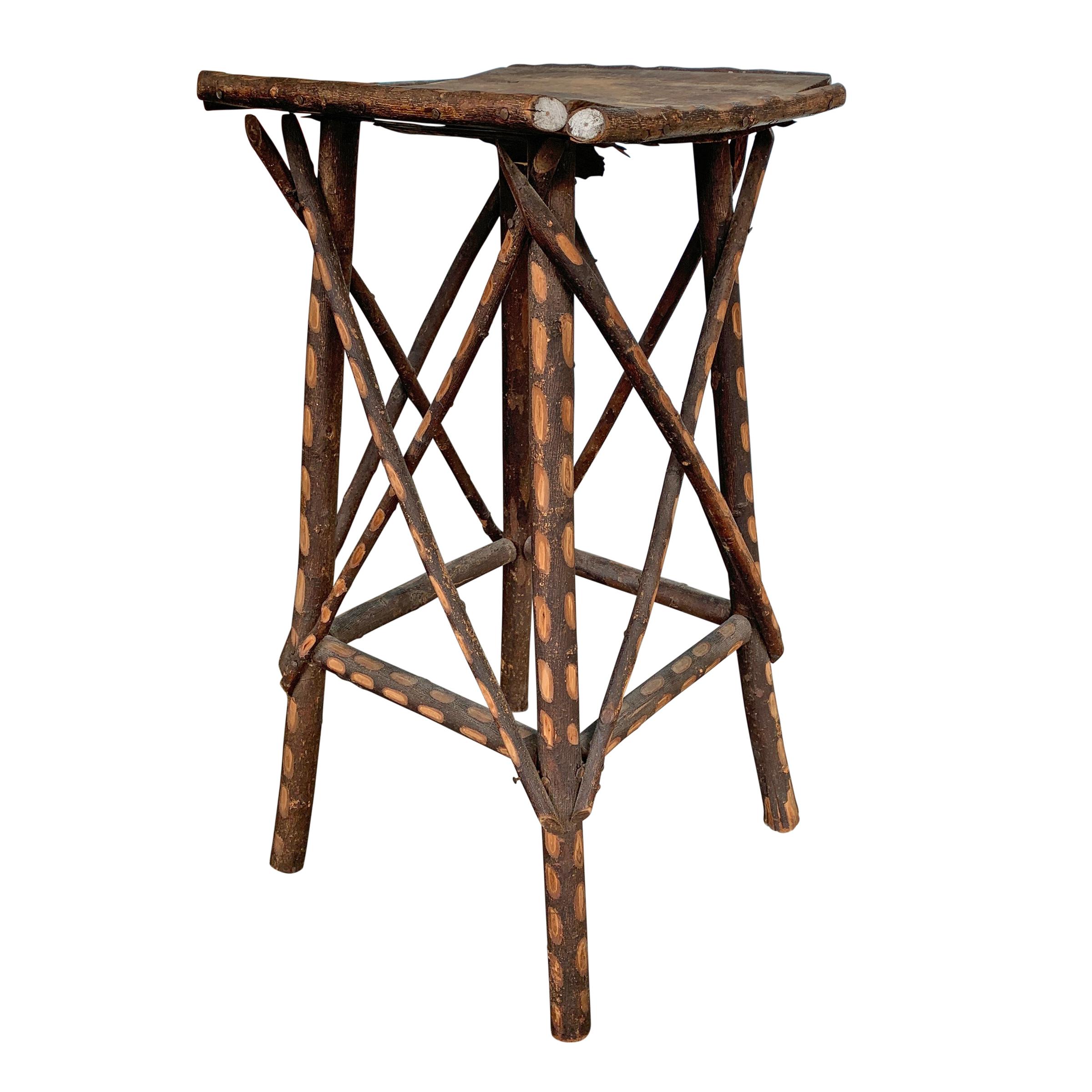 Early 20th Century Adirondack-Style Twig Table In Good Condition In Chicago, IL