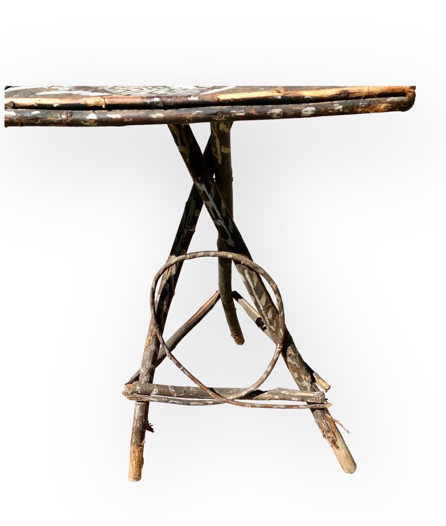 Early 20th Century, Adirondack Willow Side Table 1