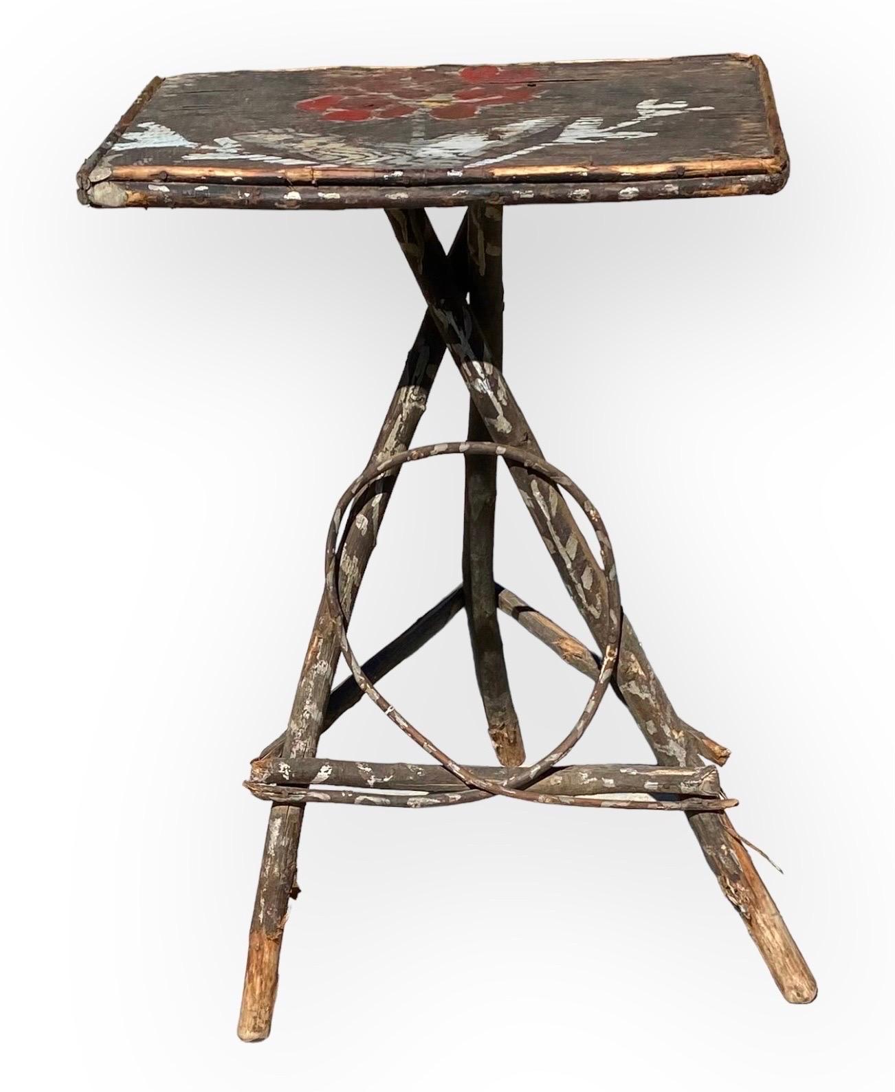 Early 20th Century, Adirondack Willow Side Table 2