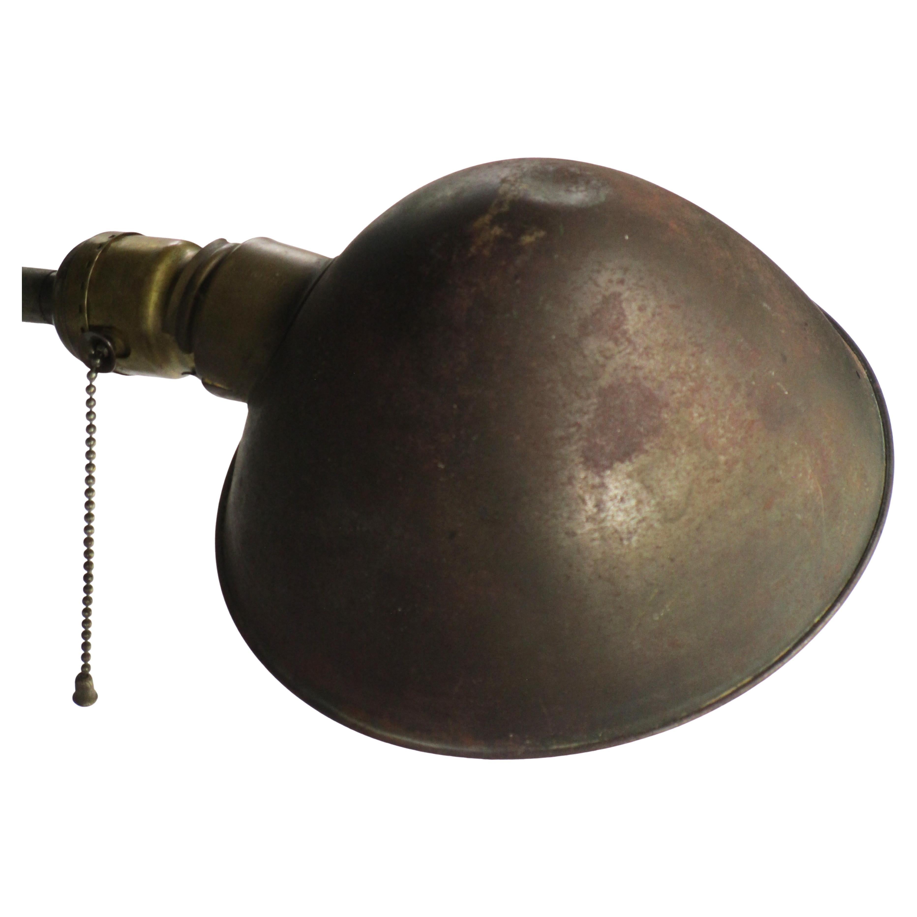 Metalwork Early 20th Century Adjustable Gooseneck Desk Lamp attrib. Fairies For Sale