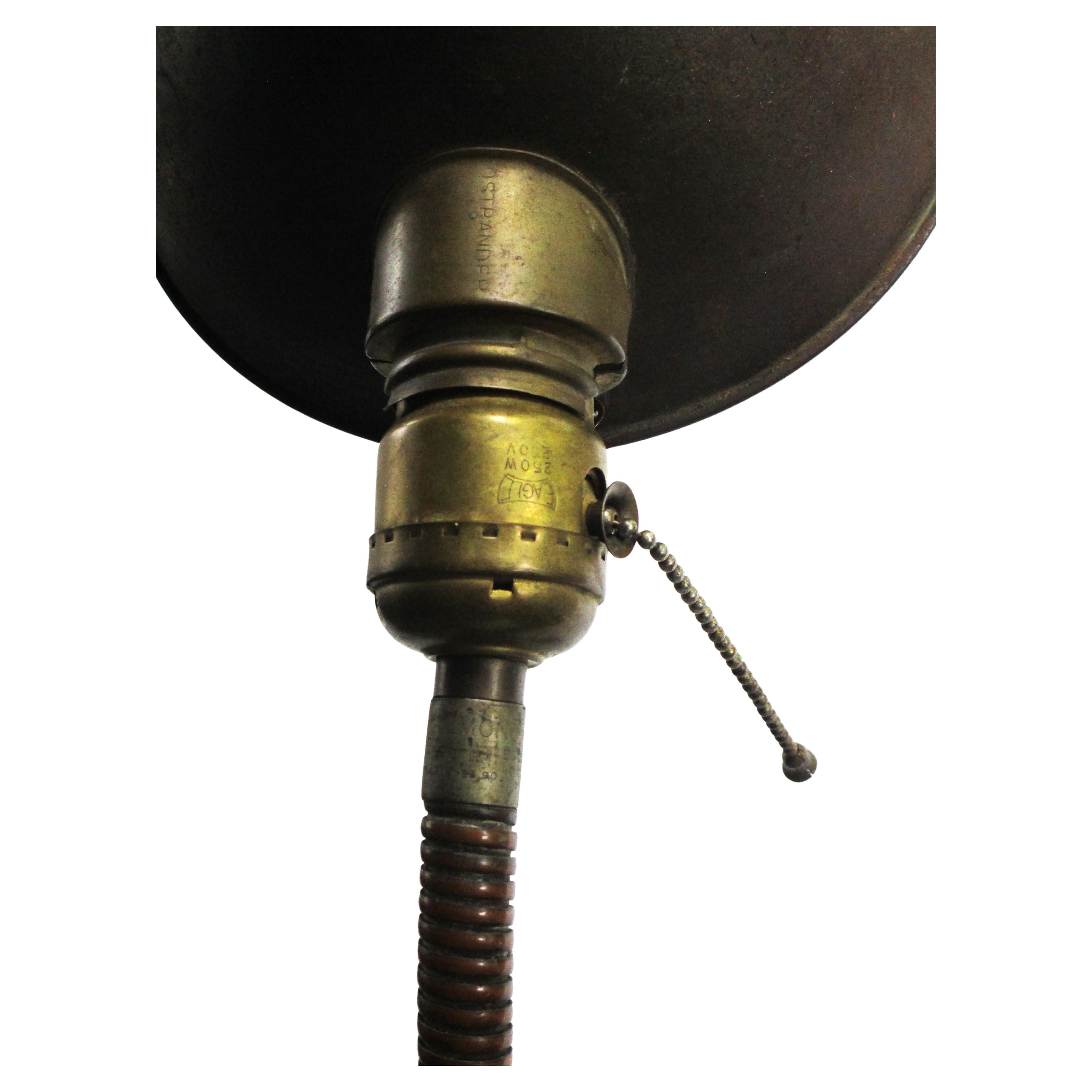 Iron Early 20th Century Adjustable Gooseneck Desk Lamp attrib. Fairies For Sale