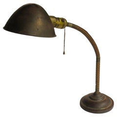 Early 20th Century Adjustable Gooseneck Desk Lamp attrib. Fairies