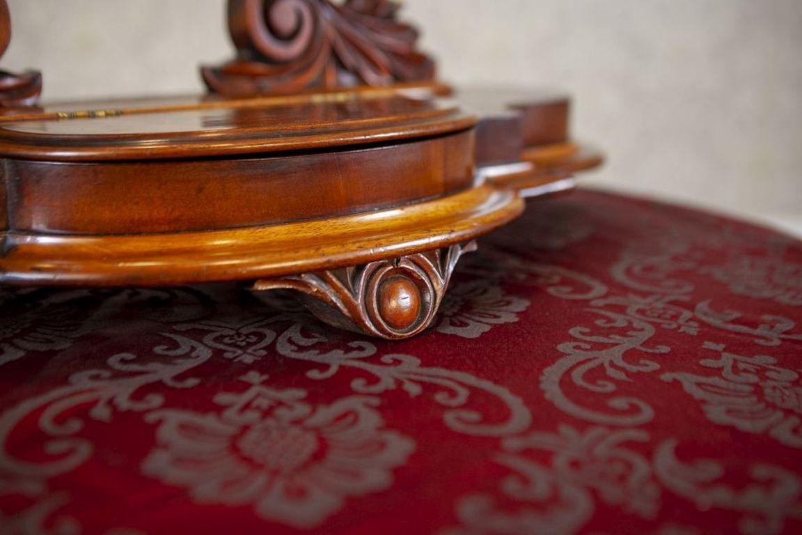 Miroir réglable du début du 20e siècle avec compartiment de rangement de style Sheraton en vente 4