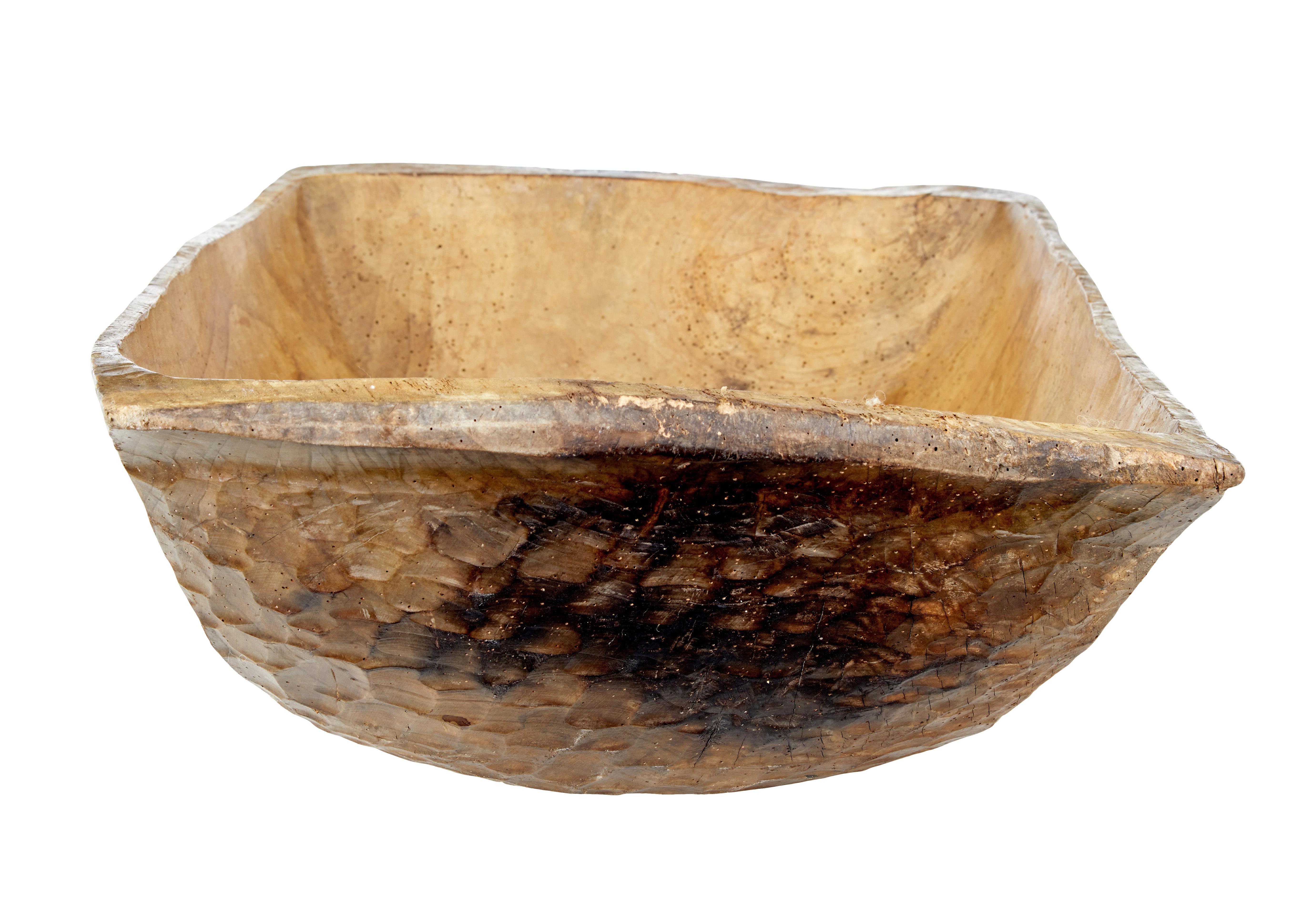 Rustic Early 20th Century Adzed Food Vessel For Sale