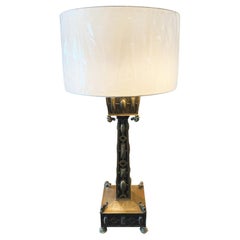 Early 20th Century Aesthetic Movement Brass Table Lamp