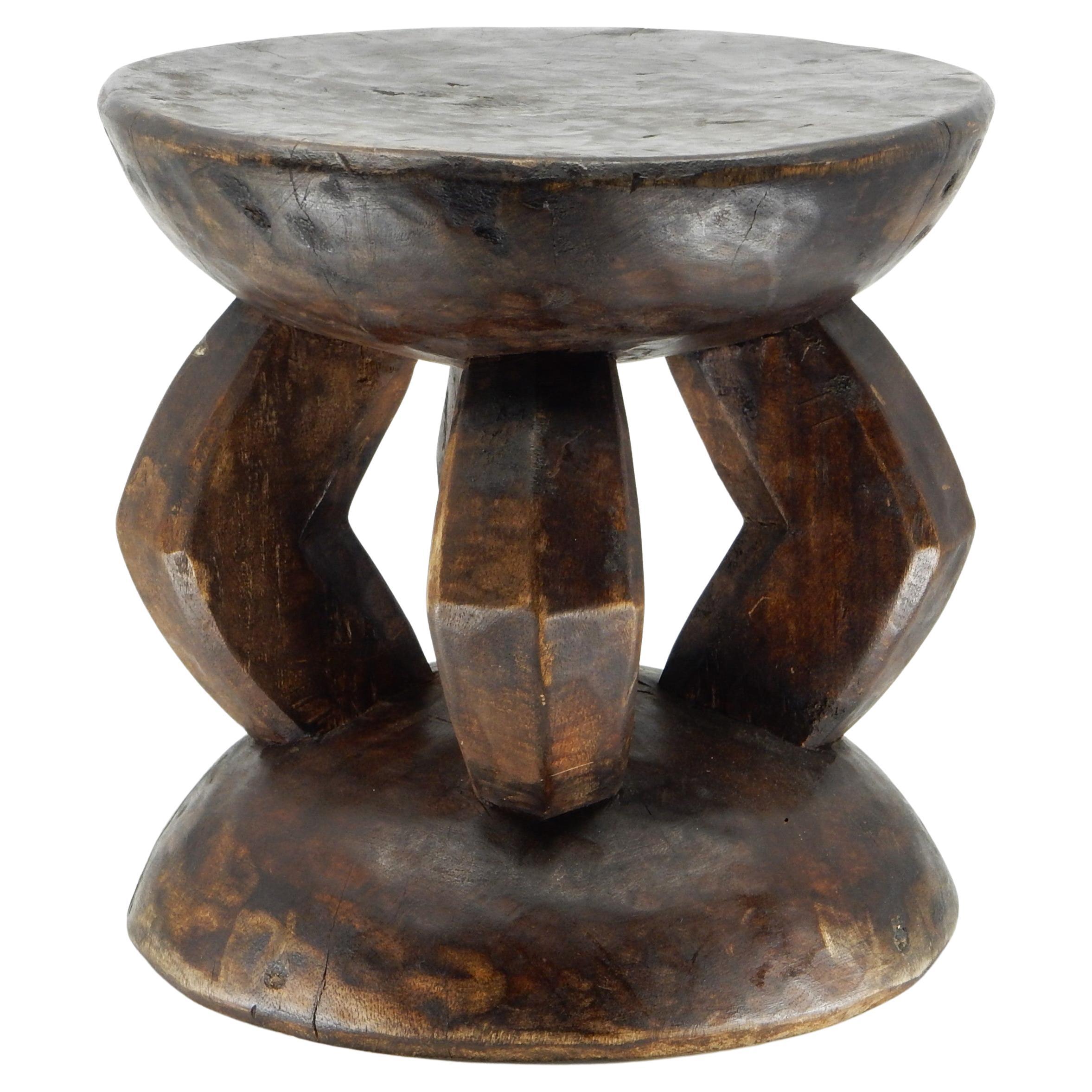 early 20th Century Africa Bamileke Hand Carved Wooden Stool