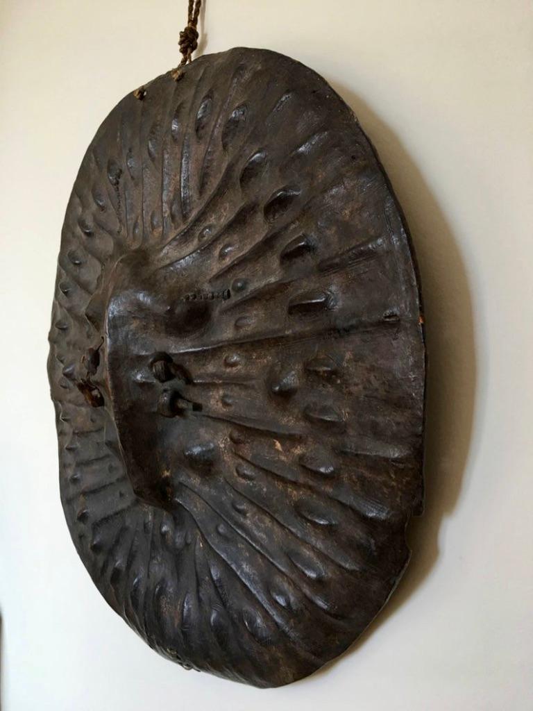 Tribal Early 20th century African Ethiopian Oromo tribal hide leather shield For Sale