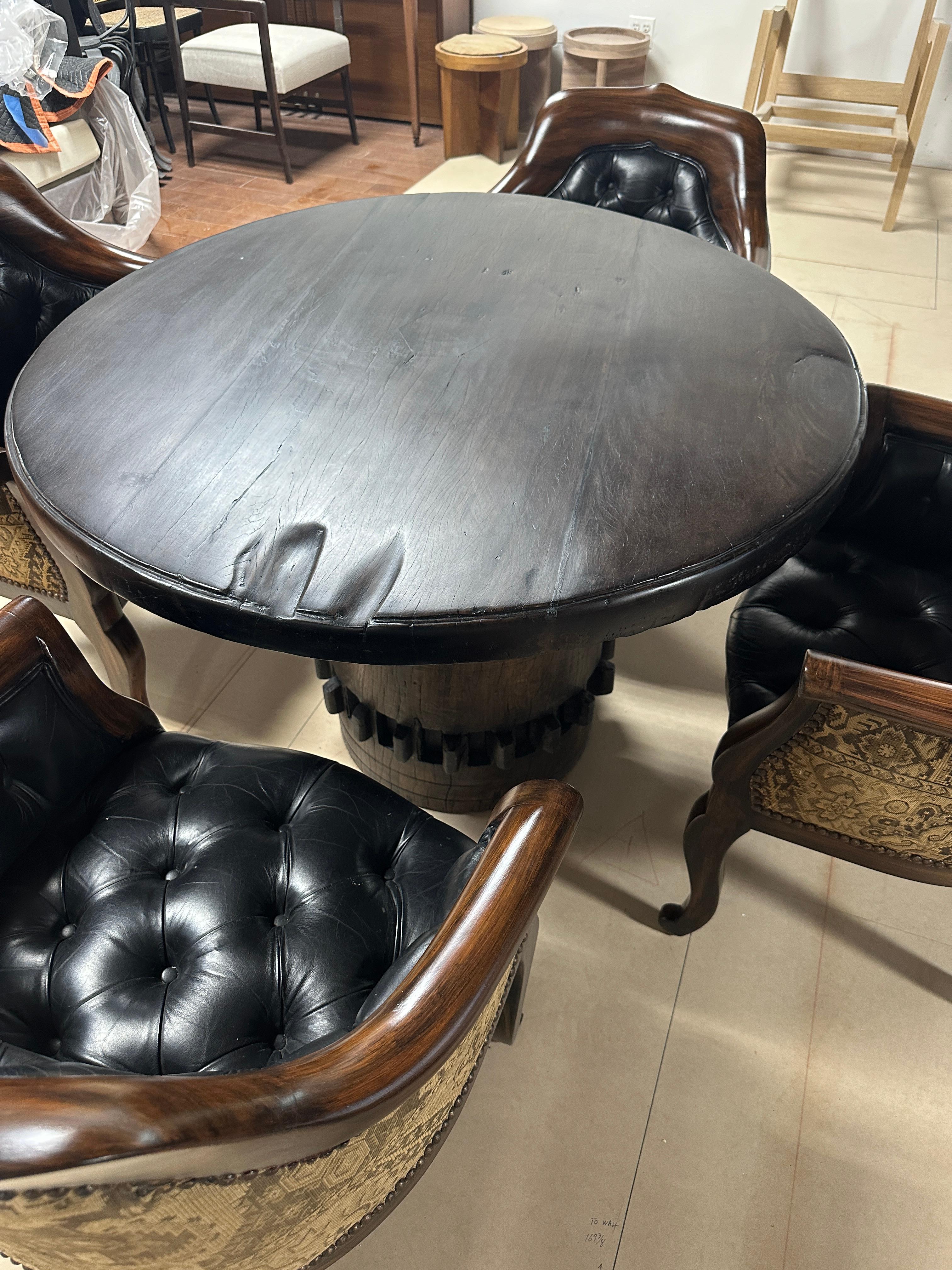 Travail du bois Table en bois pour moulin à sucre africain du début du 20e siècle en vente
