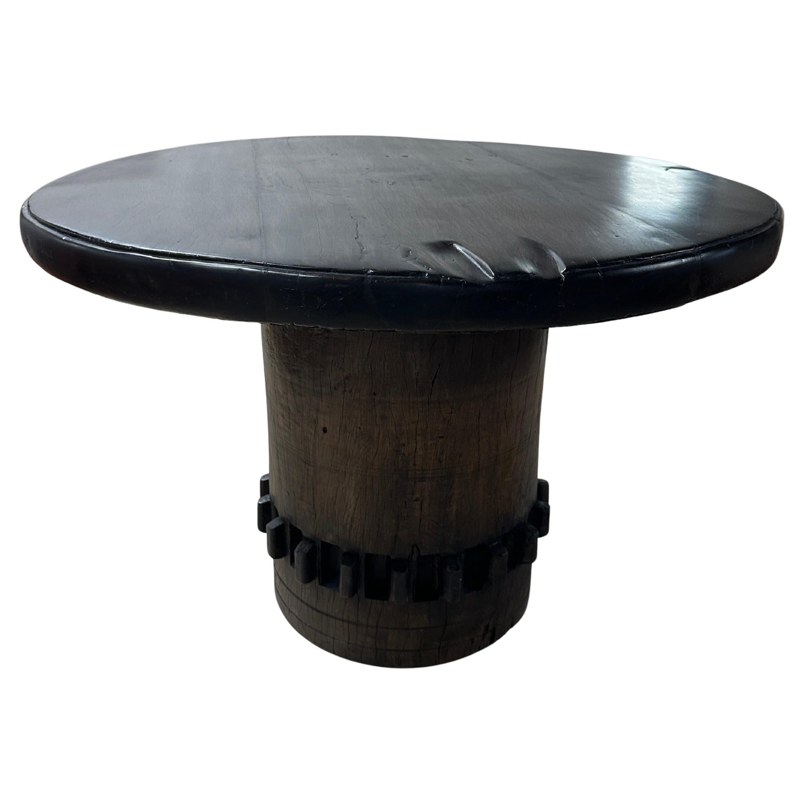 Early 20th Century African Sugar Grinder Wood Table