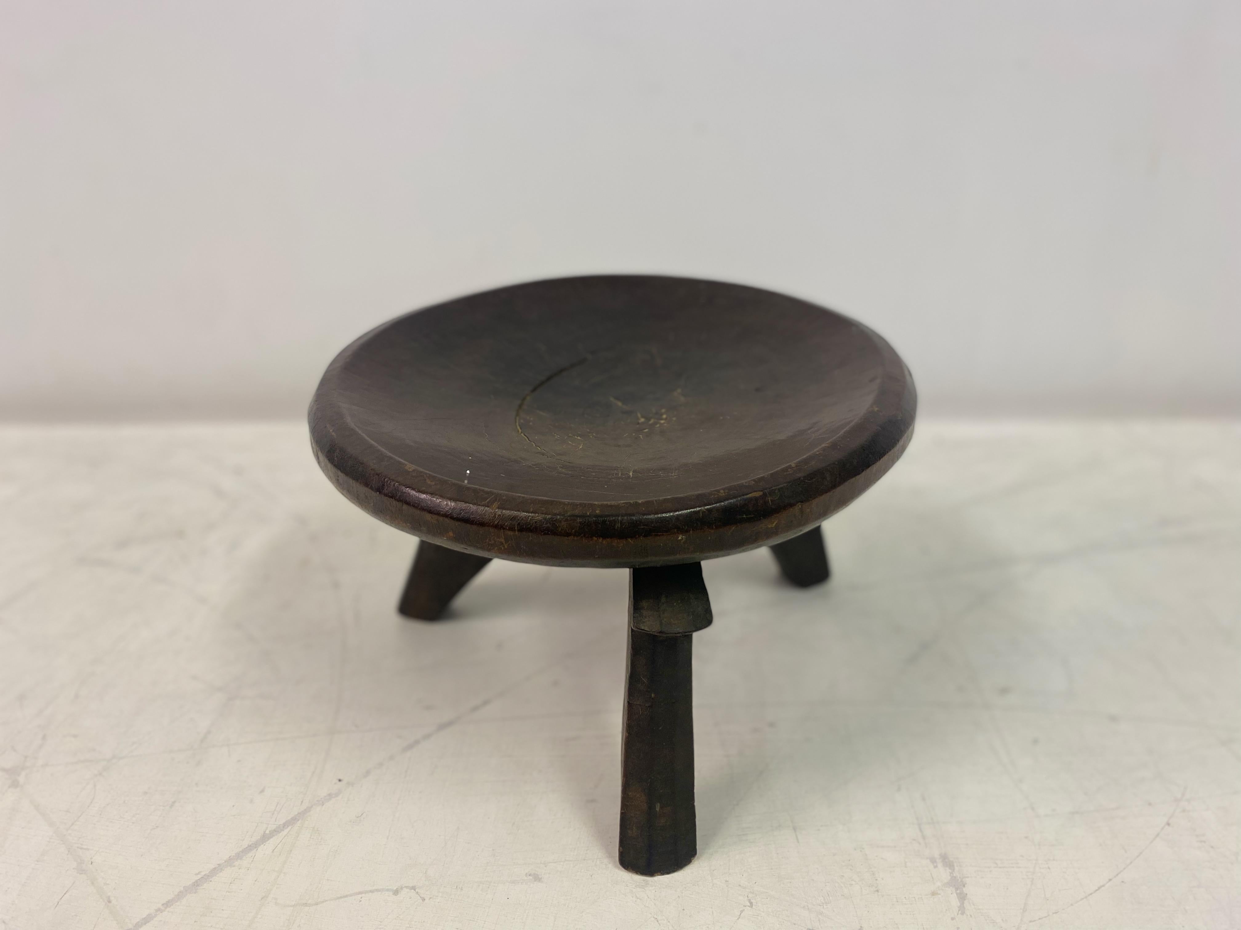 Wood Early 20th Century African Tripod Stool