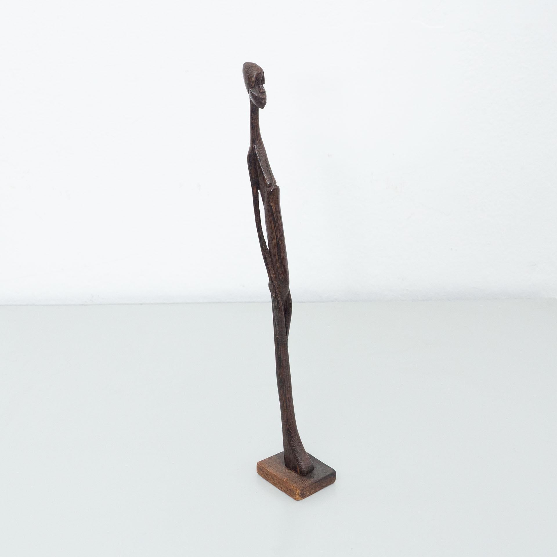 Early 20th Century African Wood Figurative Sculpture In Good Condition In Barcelona, Barcelona