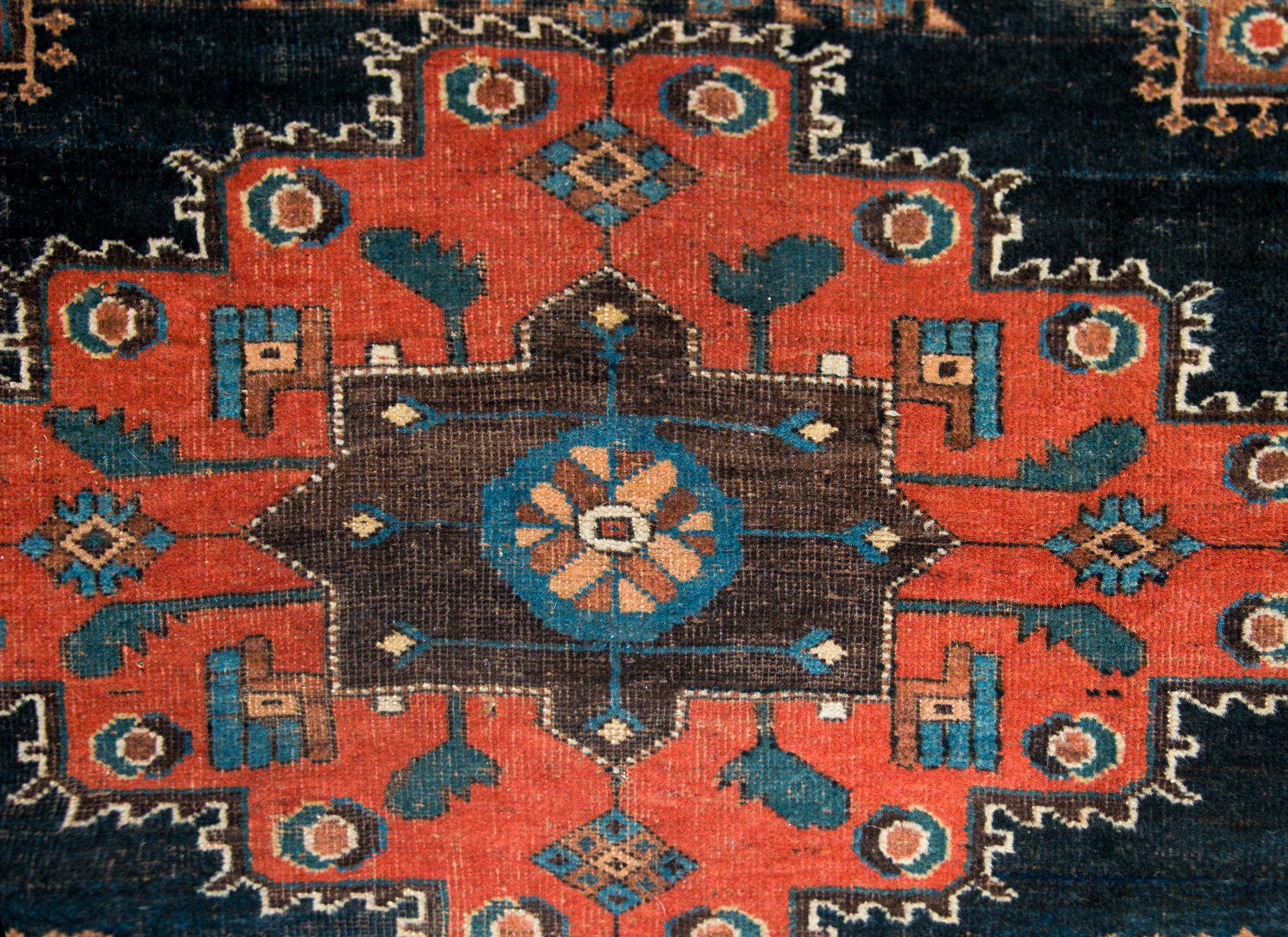 Wool Early 20th Century Afshar Rug For Sale