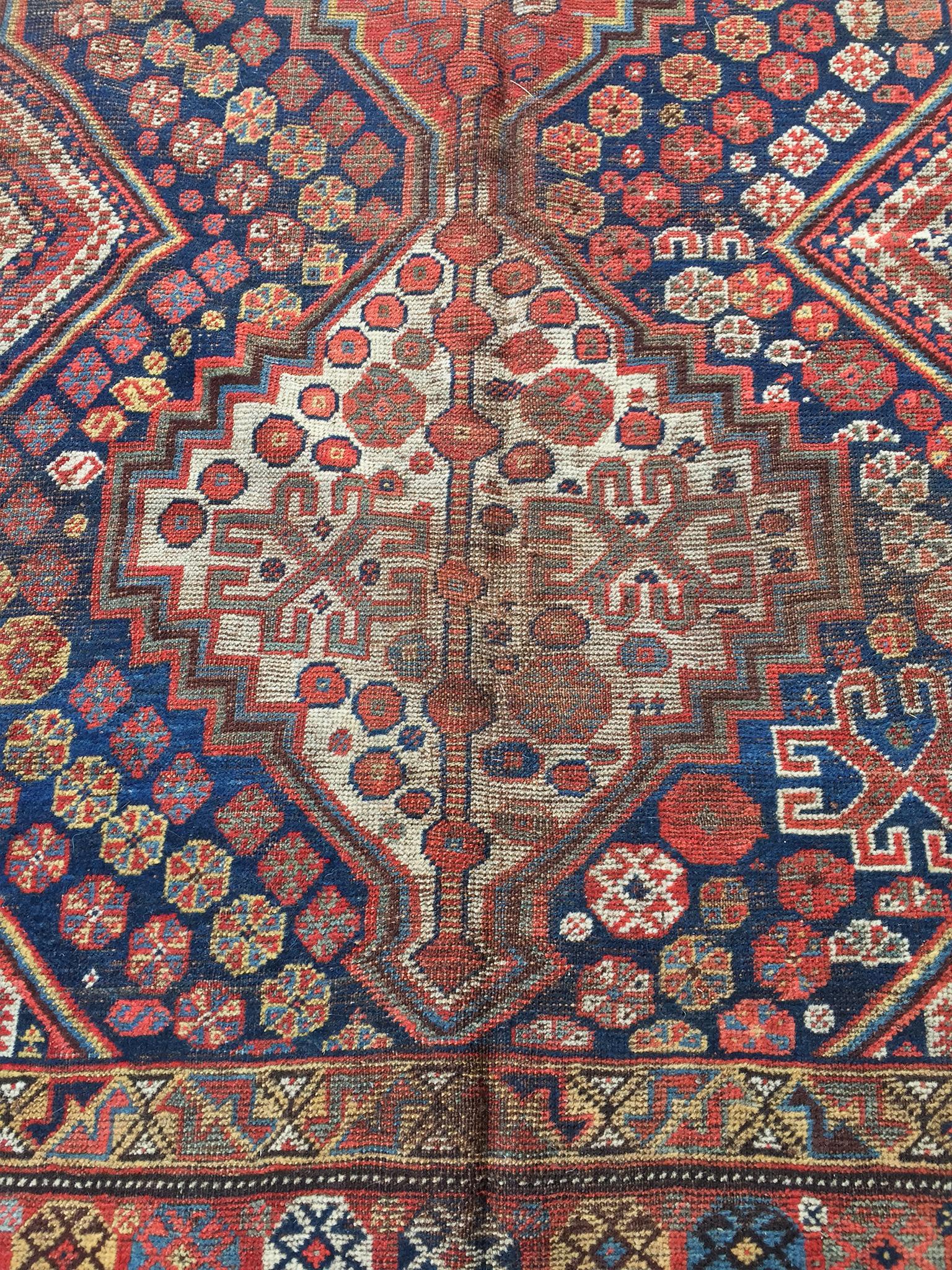 Early 20th Century Afshar Runner Rug In Good Condition In New York, NY