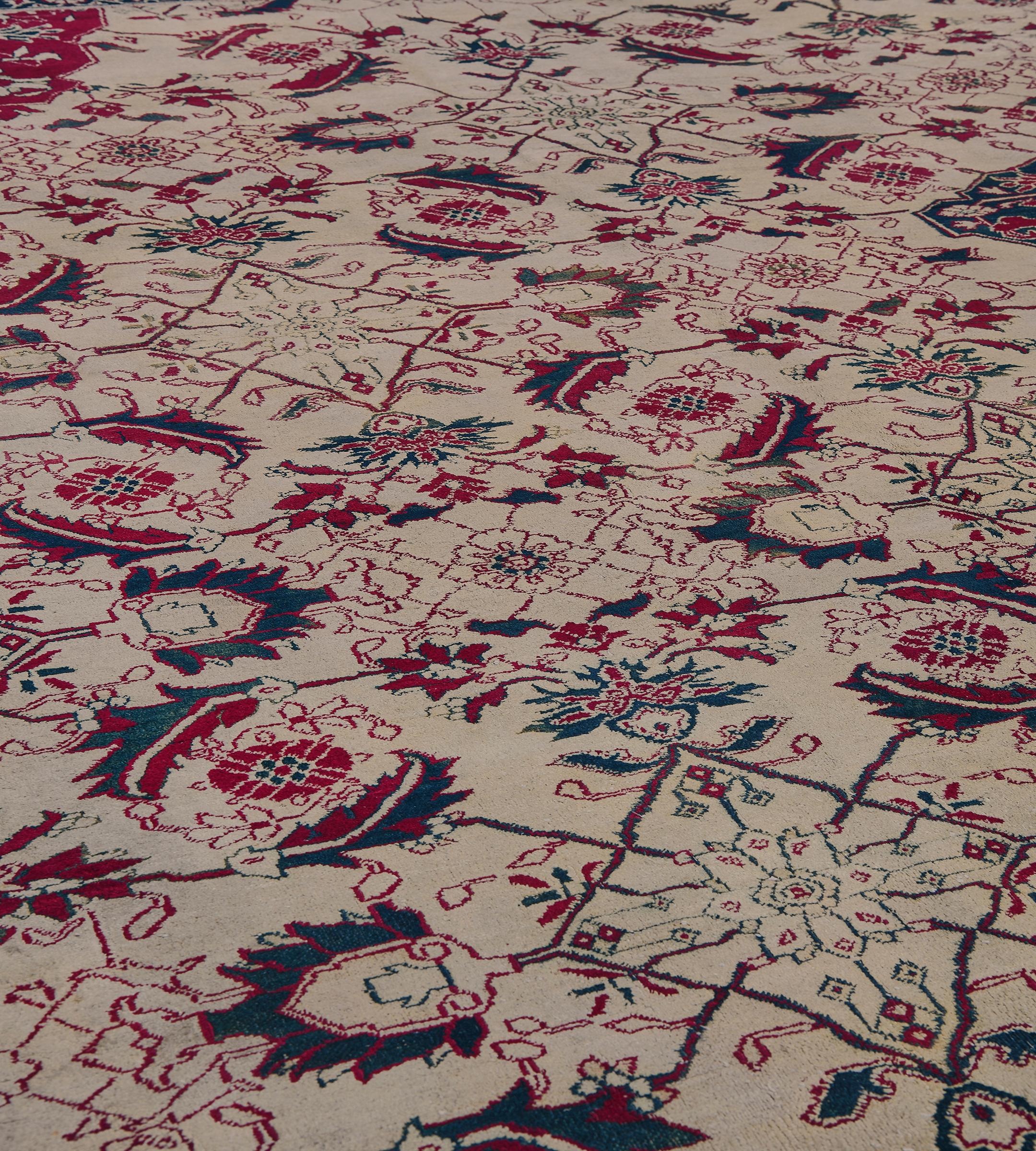 Indian Early 20th Century Agra Rug from North India For Sale