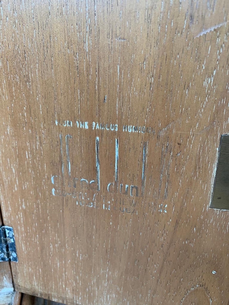 Early 20th Century Alfred Dunhill Cigar Humidor, Made in Cuba, Signed