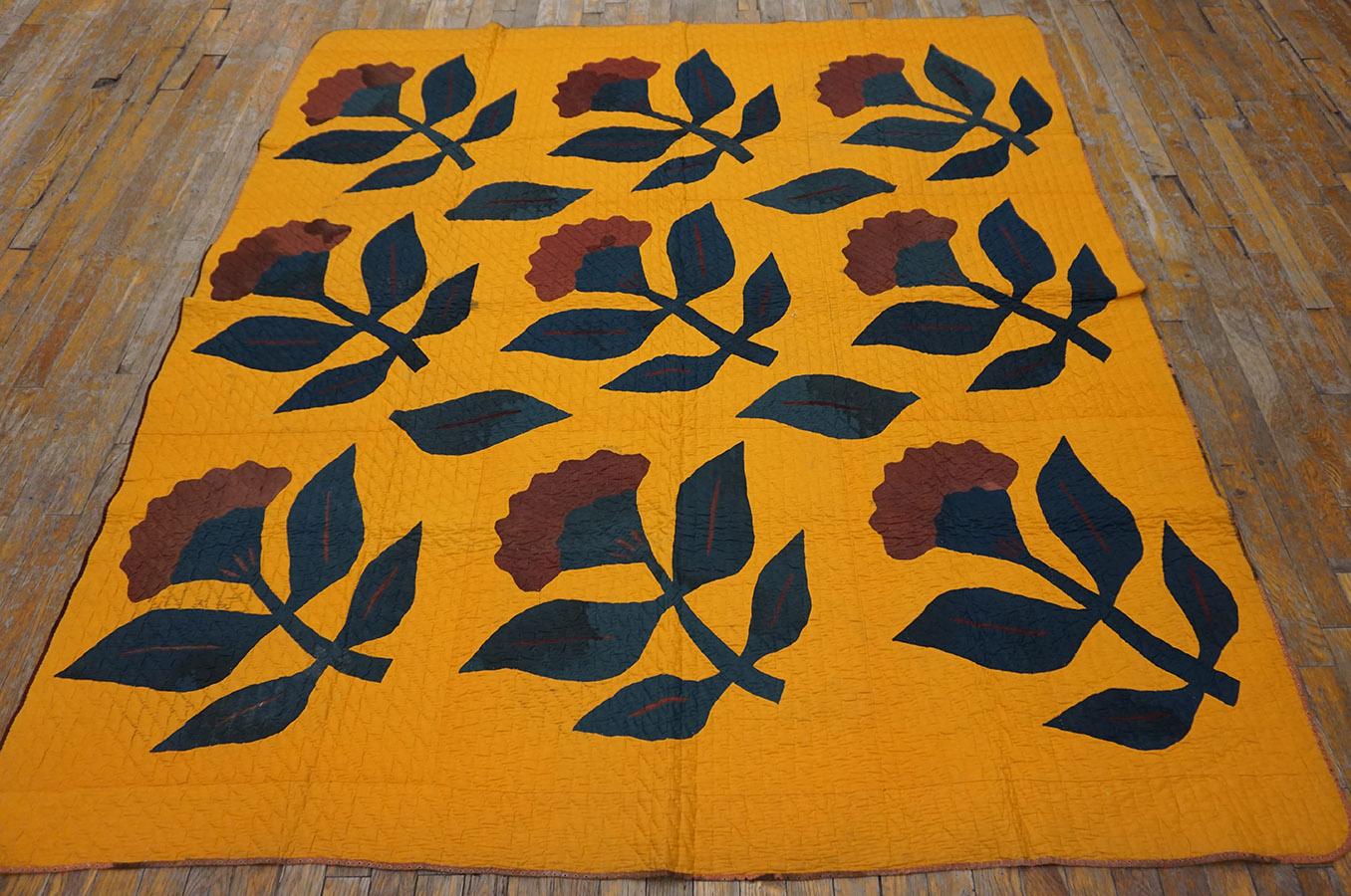 Folk Art Early 20th Century American Amish Quilt ( 6' x 6'6