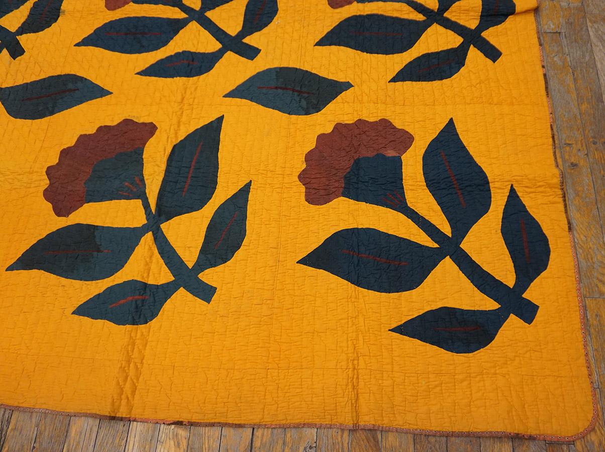 Cotton Early 20th Century American Amish Quilt ( 6' x 6'6