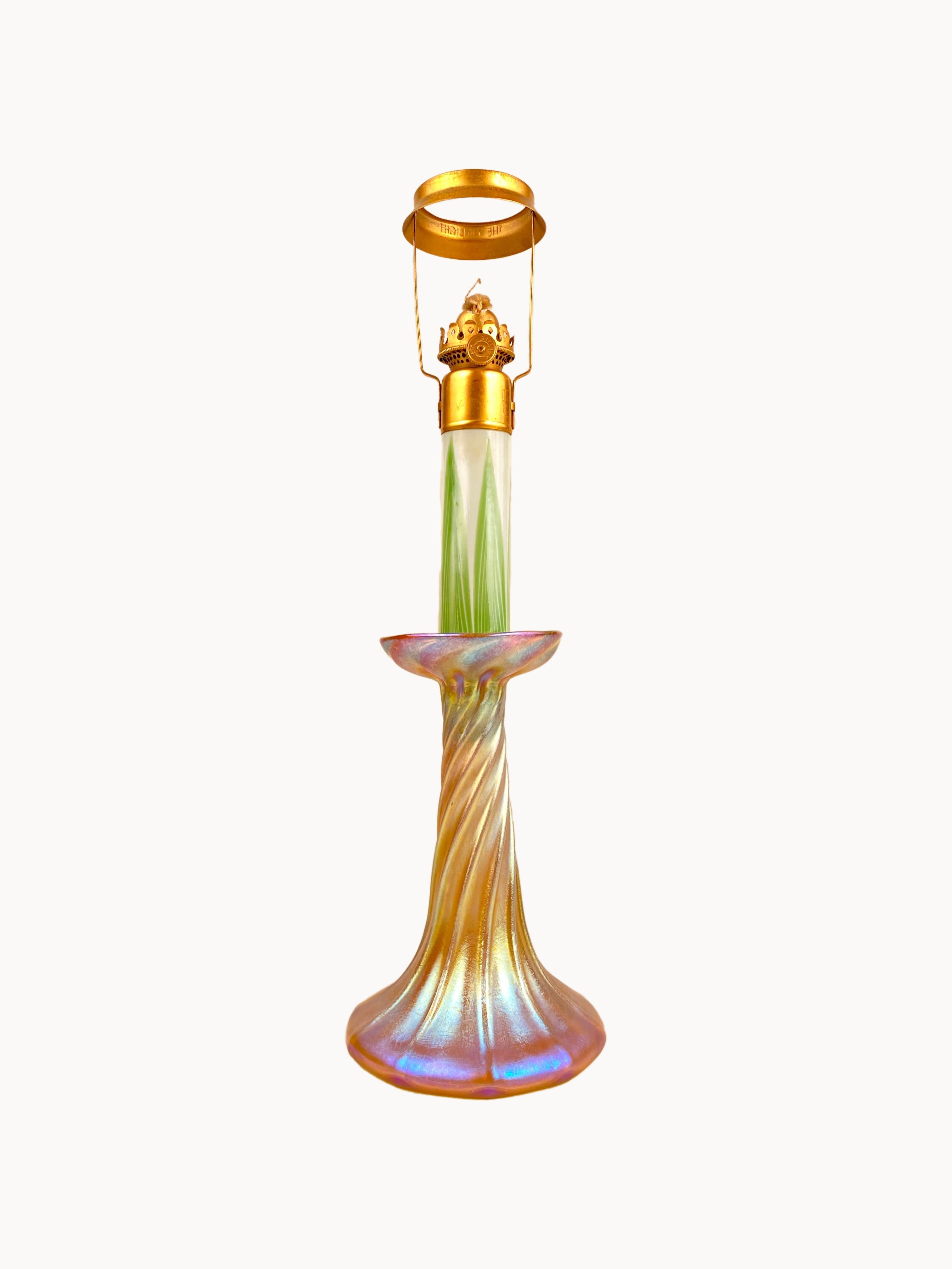 favrile glass lamp