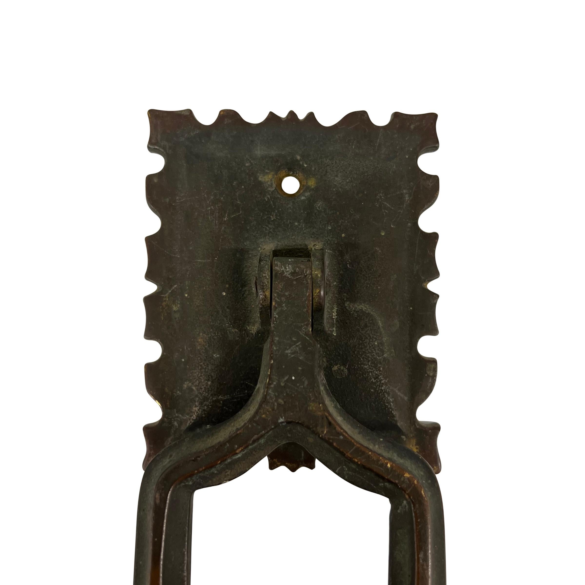 Early 20th Century American Arts and Crafts Doorknocker 2