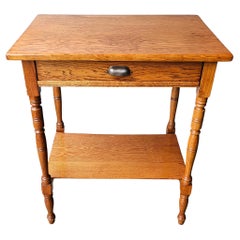 Early 20th Century American Arts and Crafts Oak Wash Stand Table