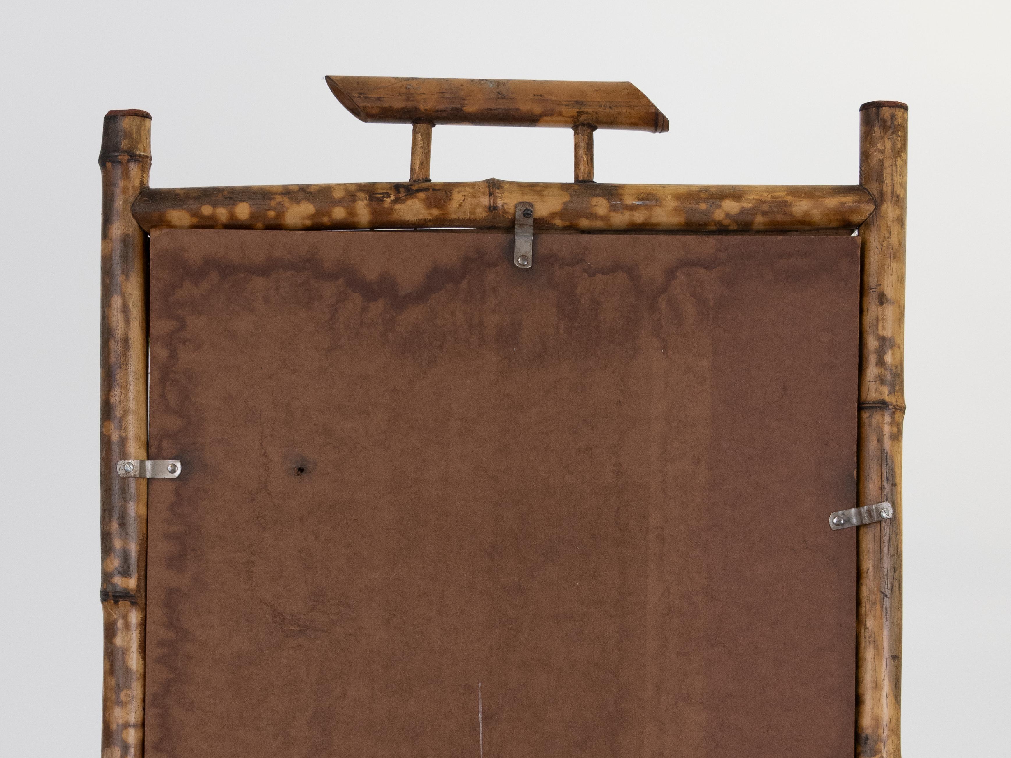 Early 20th Century American Bamboo Mirror For Sale 6